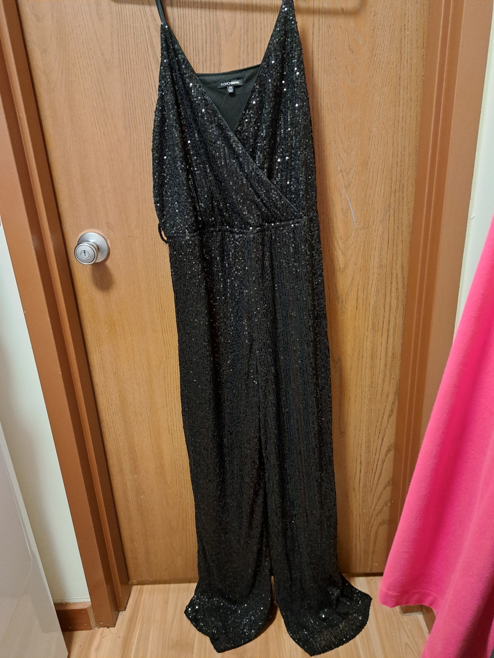 Fashion Nova Black Sequin Jumpsuit